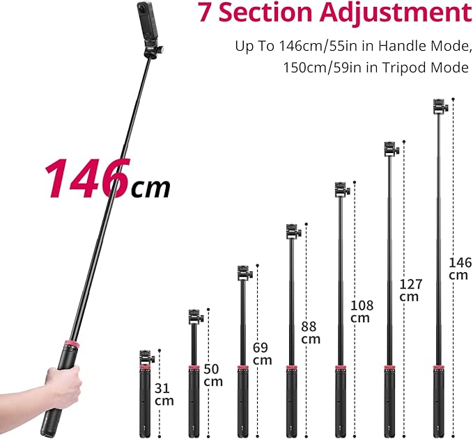 ULANZI MT-71 Tripod Selfie Stick & Vlog Handle - Image 6