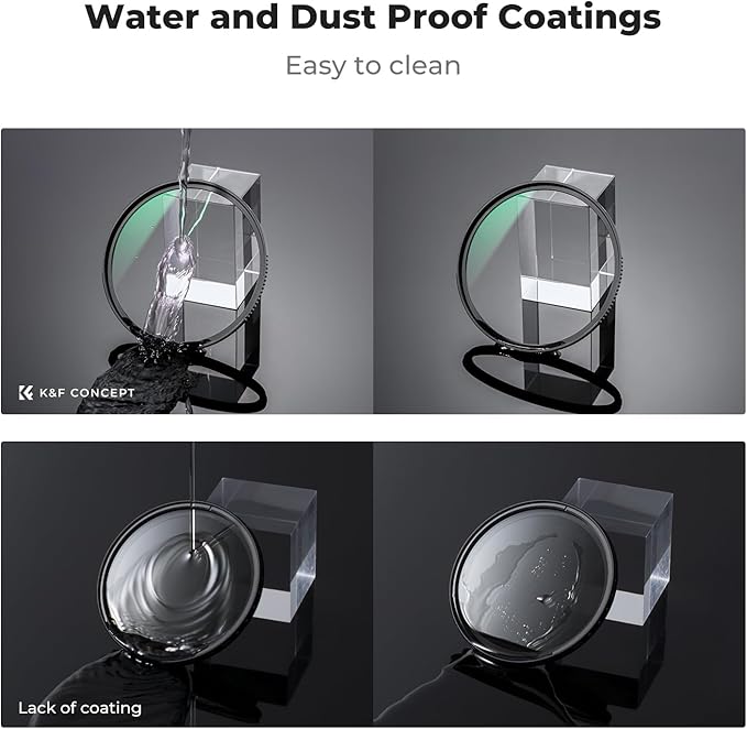 K&F CONCEPT 82mm MC UV Protection Filter Shockproof Tempered Optical Glass - Image 6
