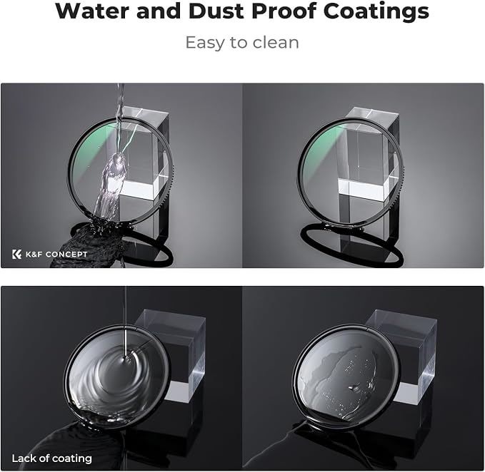 K&F CONCEPT 49mm MC UV Protection Filter Shockproof Tempered Optical Glass - Image 6