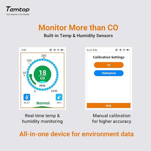 Temtop Portable Air Quality Monitor, Rechargeable Detector - Image 9