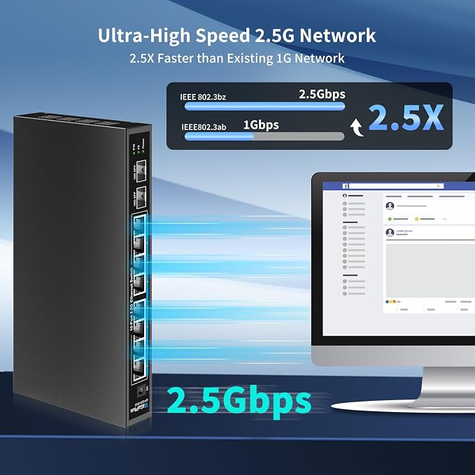 10 Port 2.5Gb Unmanaged Ethernet Switch - Image 3