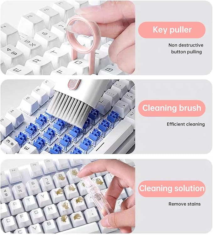 7 in 1 Laptop Cleaning Kit Keyboard Cleaner, Computer Tech Cleaning Brush - Image 4