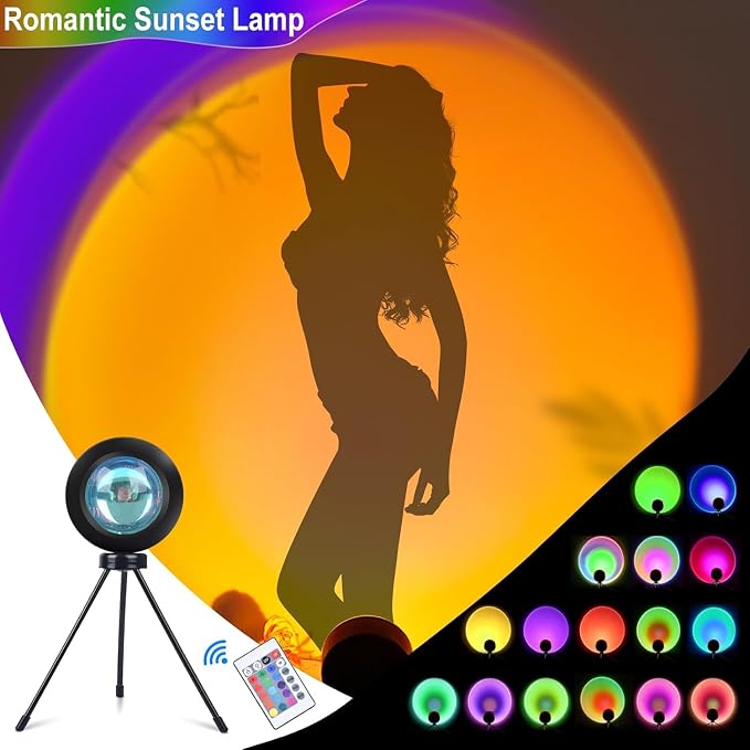 13" Selfie Ring Light with Stand 76" Tall & Phone Holders, Sunset Lamp - Image 5