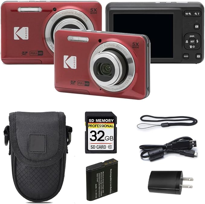 Kodak PIXPRO FZ55 Digital Camera, 16MP Compact Point & Shoot, 5X Optical Zoom by Kodak