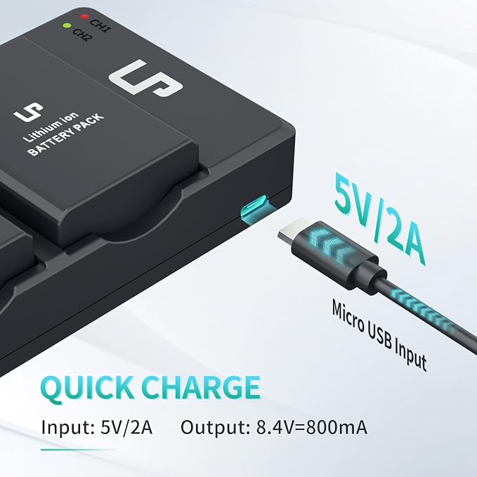 LP EN-EL14 EN EL14a Battery Charger Pack, Compatible - Image 6