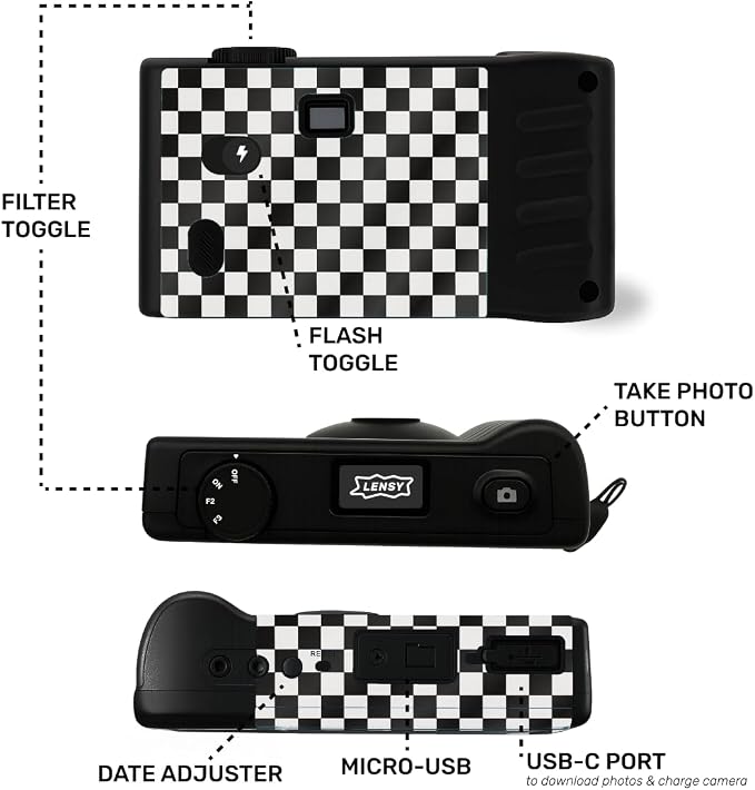 LENSY Screen Free Digital Camera | Four Built in Filters | Rechargeable - Image 4