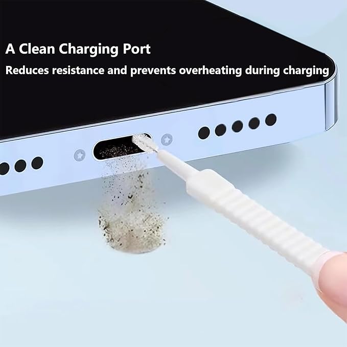 Charge Port Cleaning Tool Kit for iPhone 16 Pro Max, Anti-Clogging Mini Brushes - Image 3