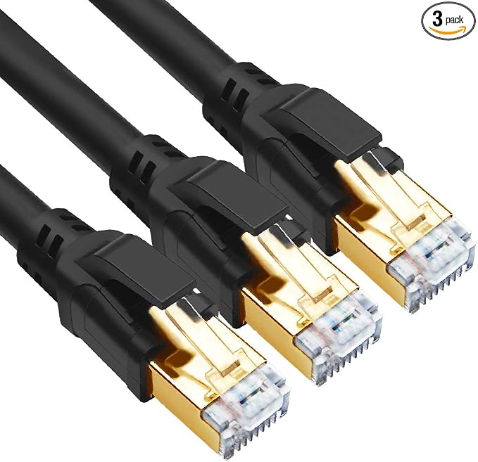 Yauhody CAT 8 Ethernet Cable, 10ft Ultra High Speed 40Gbps 2000MHz SFTP CAT8 by Yauhody