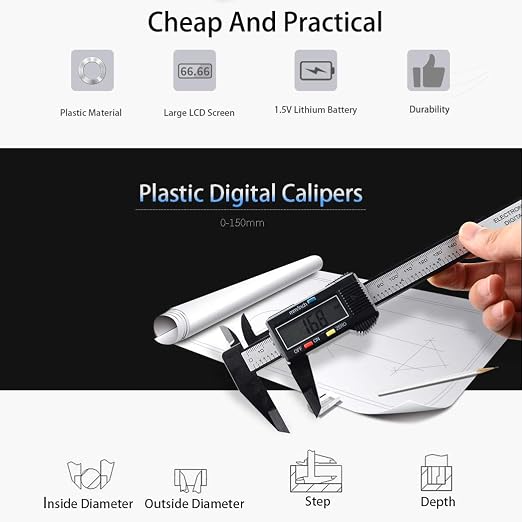 Electronic Digital Calipers, inch and Millimeter Conversion, LCD Screen - Image 5