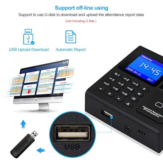 LIBO Intelligent Biometric Fingerprint Time Attendance Machine Time Clock - Image 3
