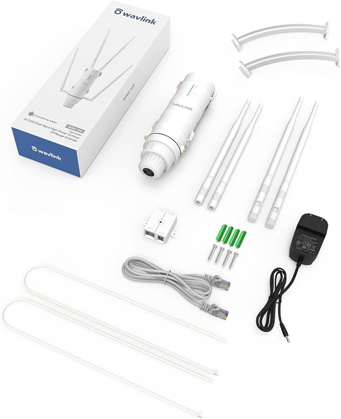 WAVLINK AC1200 Outdoor WiFi Extender, Weatherproof Dual Band Outdoor Access - Image 9