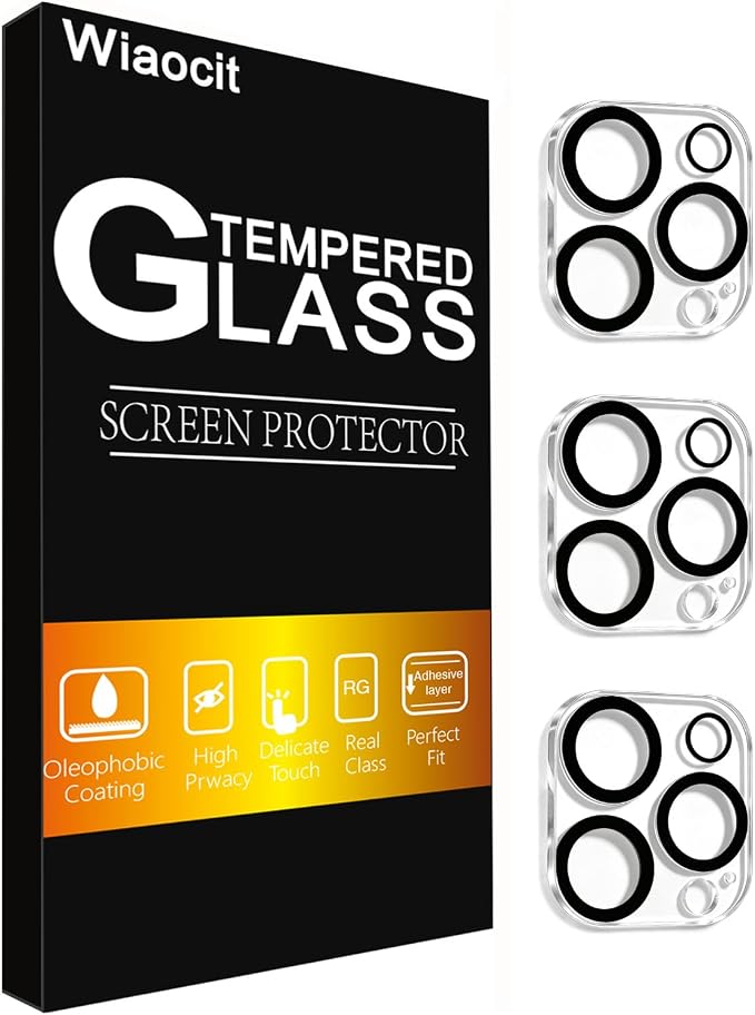 Wiaocit 3 Pack Tempered Glass Camera Lens Protector by Wiaocit