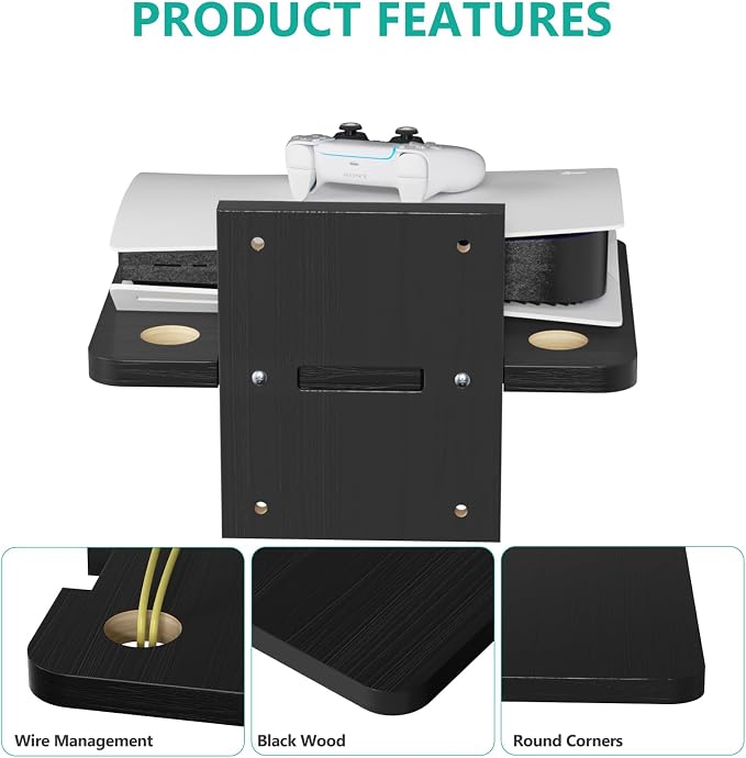 WALI Floating TV Shelf, 1 Tier Projector Shelf - Image 4
