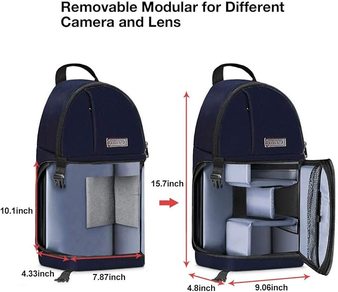 MOSISO Camera Sling Bag, DSLR/SLR/Mirrorless Camera Backpack Case Shockproof - Image 5