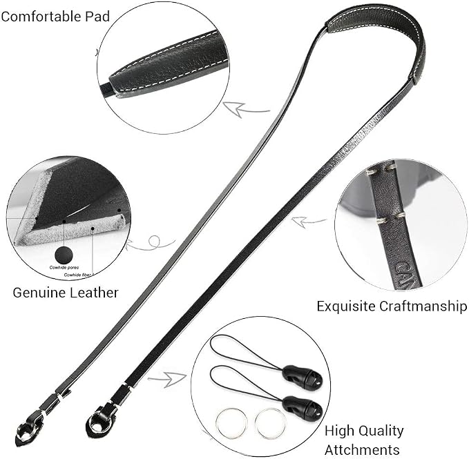 CP005 Leather Camera Neck Shoulder Strap - Image 3