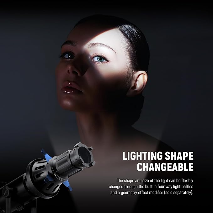 NEEWER Spotlight Snoot with 40° Projection Lens, Adjustable Focus, 16 Metal - Image 6