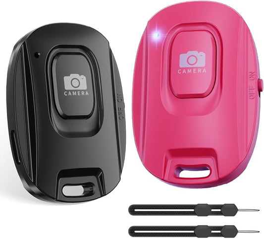 Wireless Camera Remote Shutter for iPhone and Android Smartphones 2 Pack by VYVIYON
