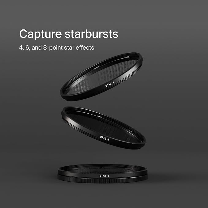 Urth 52mm 3-in-1 Star Lens Filter Kit — 4, 8 Point Starburst Effects - Image 2