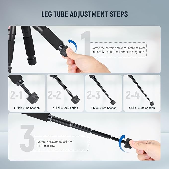 NEEWER Desktop Mini Tripod, 360° Ball Head, 1/4" QR Plate - Image 4