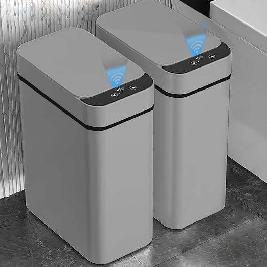 Yatmung 2 Pack - 2.5 Gallon Motion Sensor Bathroom Trash Can - Slim Smart Trash - Image 7