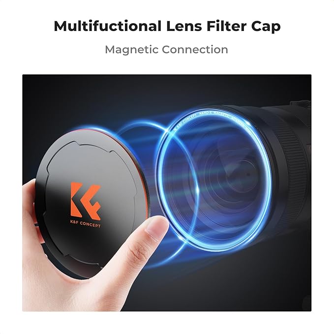 K&F CONCEPT 86mm Thread & Magnetic 2-in-1 Lens Filter Cap Only Compatible - Image 3