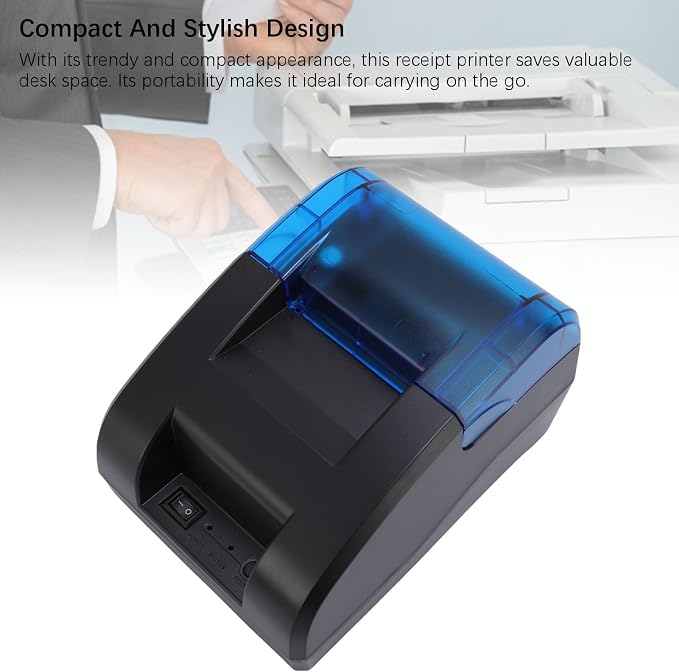 Portable Thermal Receipt Printer, 58mm USB Bluetooth Receipt Printer, ESC POS - Image 9