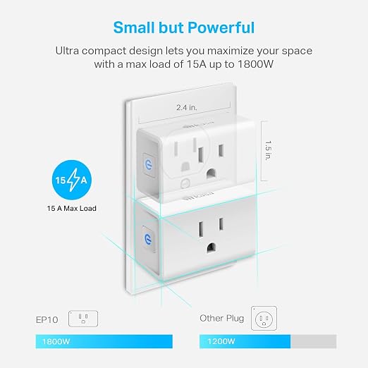 Kasa Smart Plug Ultra Mini 15A, Smart Home Wi-Fi Outlet Works - Image 7