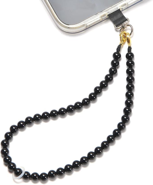 Agate Beaded Phone Wrist Strap for Women Men Stone Beads Charm Handmade by Aluckiss