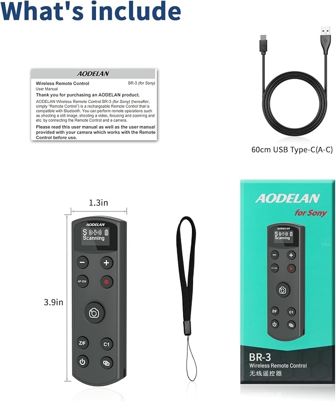 for Sony Camera Rechargeable Shutter Release, AODELAN Wireless Remote Control - Image 9