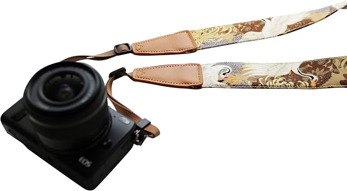 Original Design Personalized Adjustable Camera Strap Chrysanthemum & Crane in - Image 3