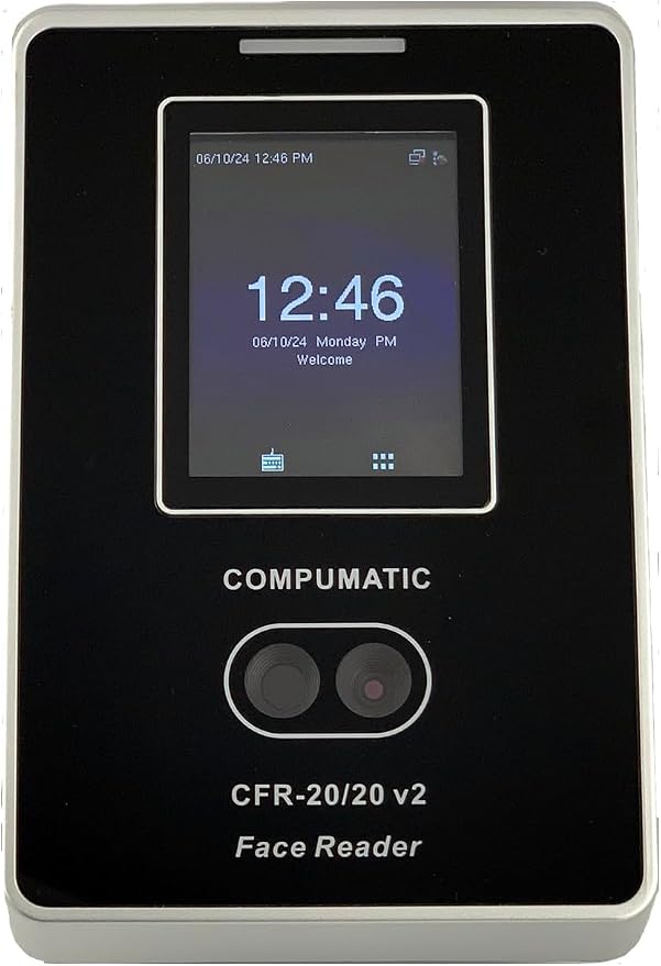 COMPUMATIC CFR-20/20 v2 TOUCHLESS Biometric Face Recognition Time Clock System - Image 2