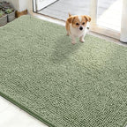 OLANLY Dog Door Mat for Muddy Paws 48x30, Super Absorbent Chenille Mud Mat by OLANLY