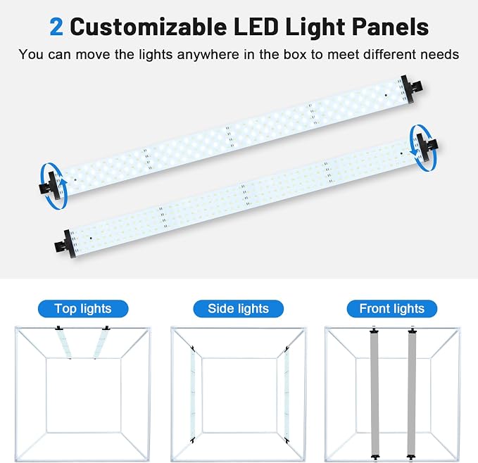 Photo Light Box 40x40 Inch for Photography, 3 Color 10-Level Adjustable Photo - Image 5