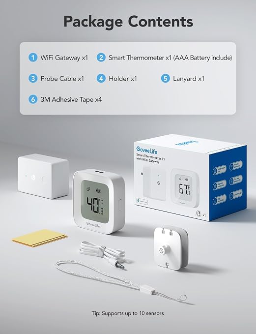 GoveeLife WiFi Refrigerator Thermometer - Image 9