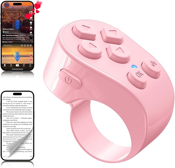 TikTok Scrolling Ring Remote Control, Page Turner by WEWAHIVER