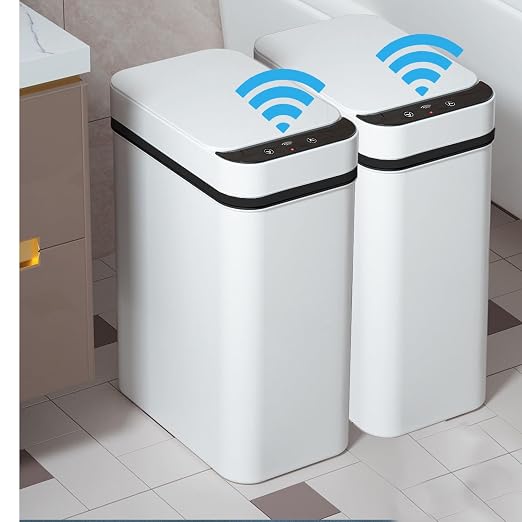 Yatmung 2 Pack - 2.5 Gallon Smart Trash Can Sensor Motion Slim Touchless by Yatmung