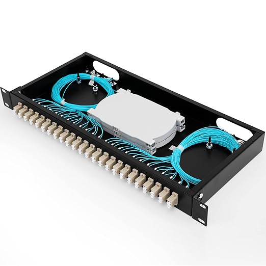 24 Duplex 48 Port LC-OM3 Multimode Fiber Enclosure Rack Mount Fiber Box LC-UPC by ProfessionalFiberNetworkDevicemanufacturer