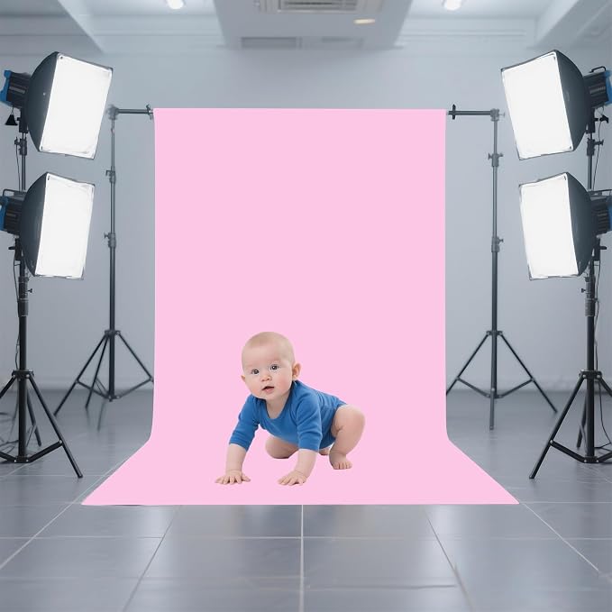 Pink Photo Backdrop for Photoshoot, Fabric Background for Product Photography - Image 2