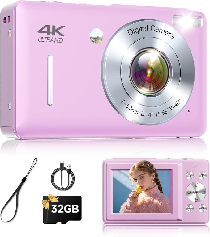 Digital Camera, 44MP FHD 1080P Point and Shoot Digital Camera by CEYE