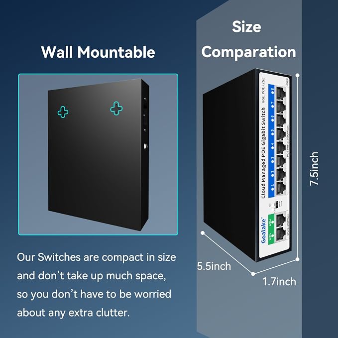 Goalake 10-Port Gigabit PoE Switch - Image 9