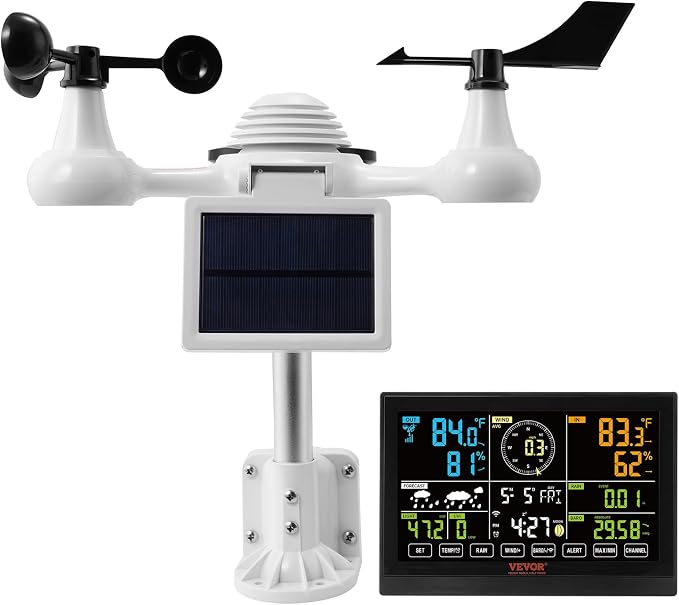 VEVOR YT60234 WiFi Weather Station 7-in-1, Weather Stations WiFi Indoor Outdoor - Image 4