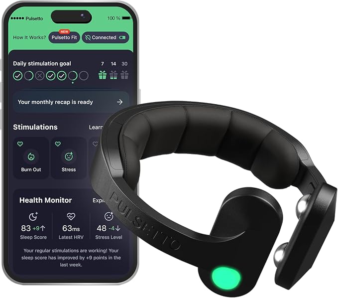 Pulsetto FIT Wellness Wearable – Relaxation, Sleep & Daily Wellness Support by Pulsetto