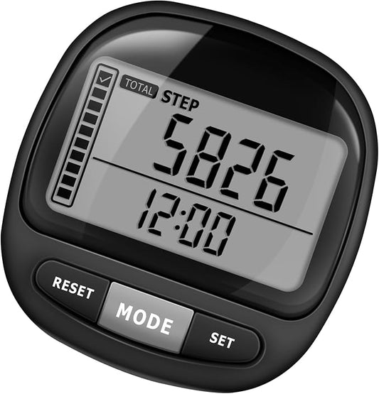 3D Pedometer Step Counter for Walking and Miles, Simple Step Tracker by DonDofla