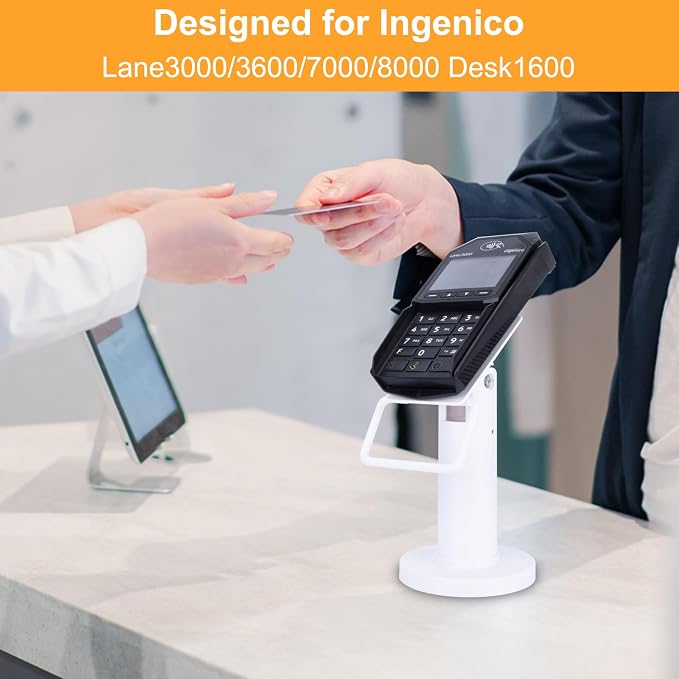 Credit Card Terminal Stand for Ingenico Lane/3000/3600/7000/8000, Metal Square - Image 2