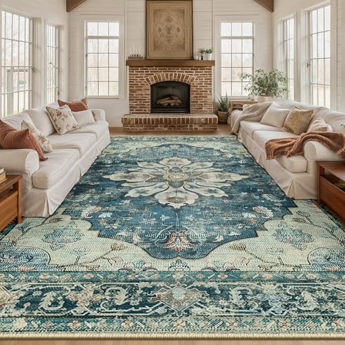 RELEANY Washable Area Rug, Large 10'x12' by RELEANY