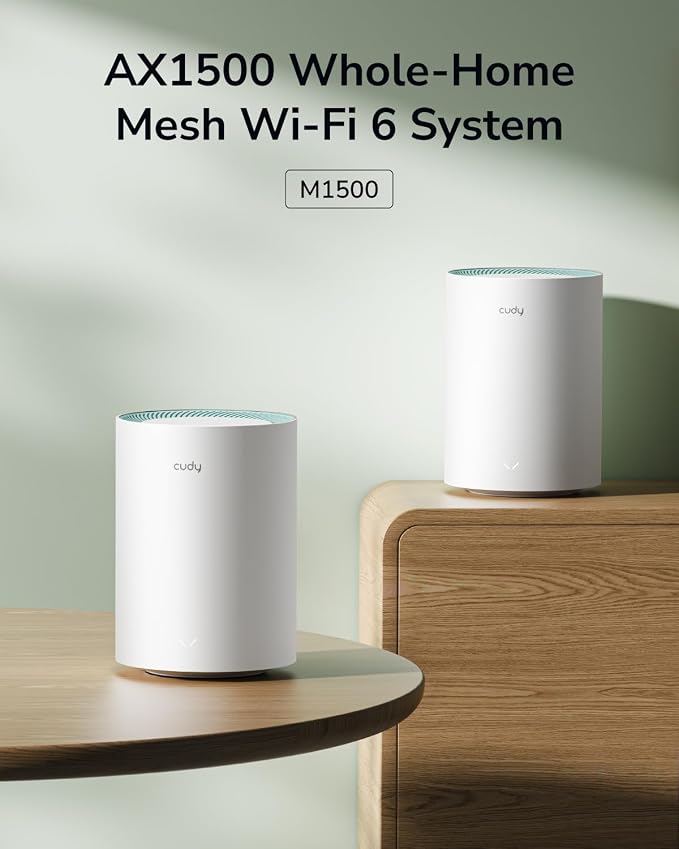 Cudy Dual Band AX1500 WiFi 6 Mesh Wi-Fi System, Replaces Routers and Extenders - Image 2
