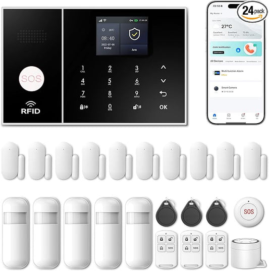 Wireless Alarm System for Home Security, WiFi+GSM/4G by PGST