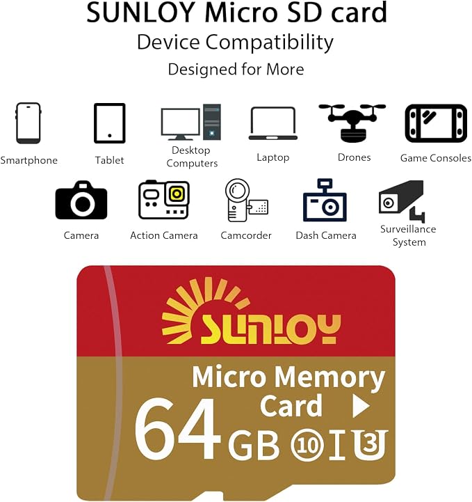 PSP Memory Stick Adapter with 64GB Micro SD Card, Micro SD/SDHC/SDXC to Memory - Image 5