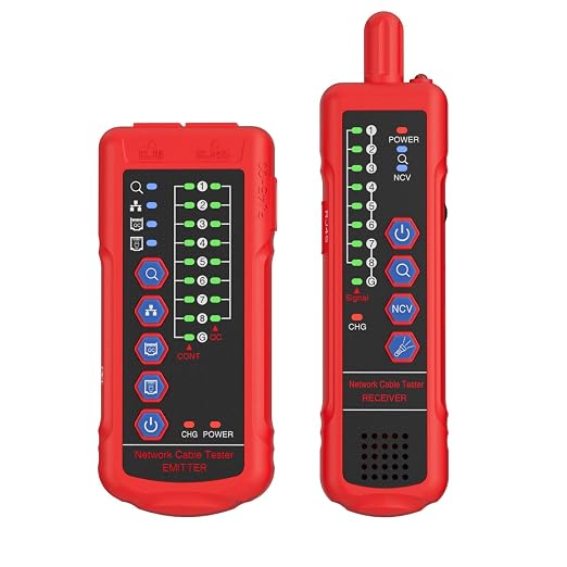 Network Cable Tester with Emitter and Receiver, Port Flashing – CAT5, CAT6 Line by VISIOPROBEOFFICIAL