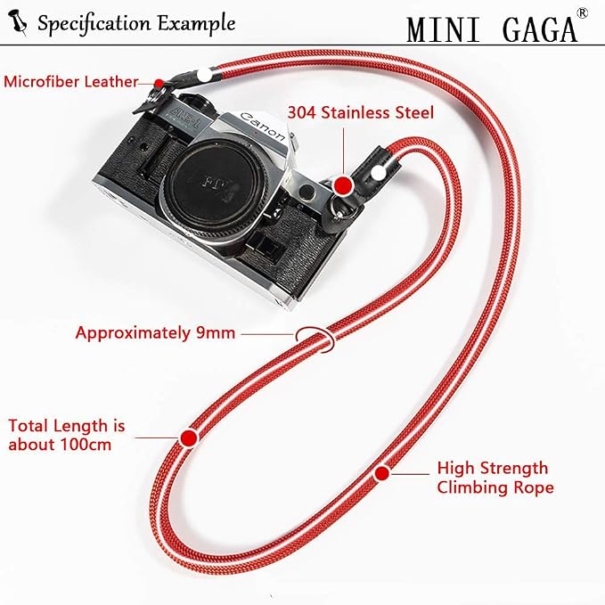 Mirrorless Camera Neck Strap for Leica Climbing Rope Shoulder Strap and All - Image 3